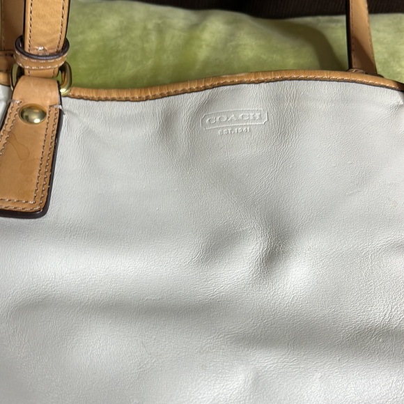 Coach Color Block Leather Tote - Picture 2 of 11